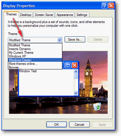 theme windows xp