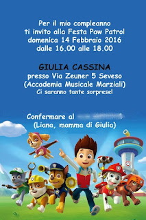 Inviti Compleanno Paw Patrol FAI DA TE