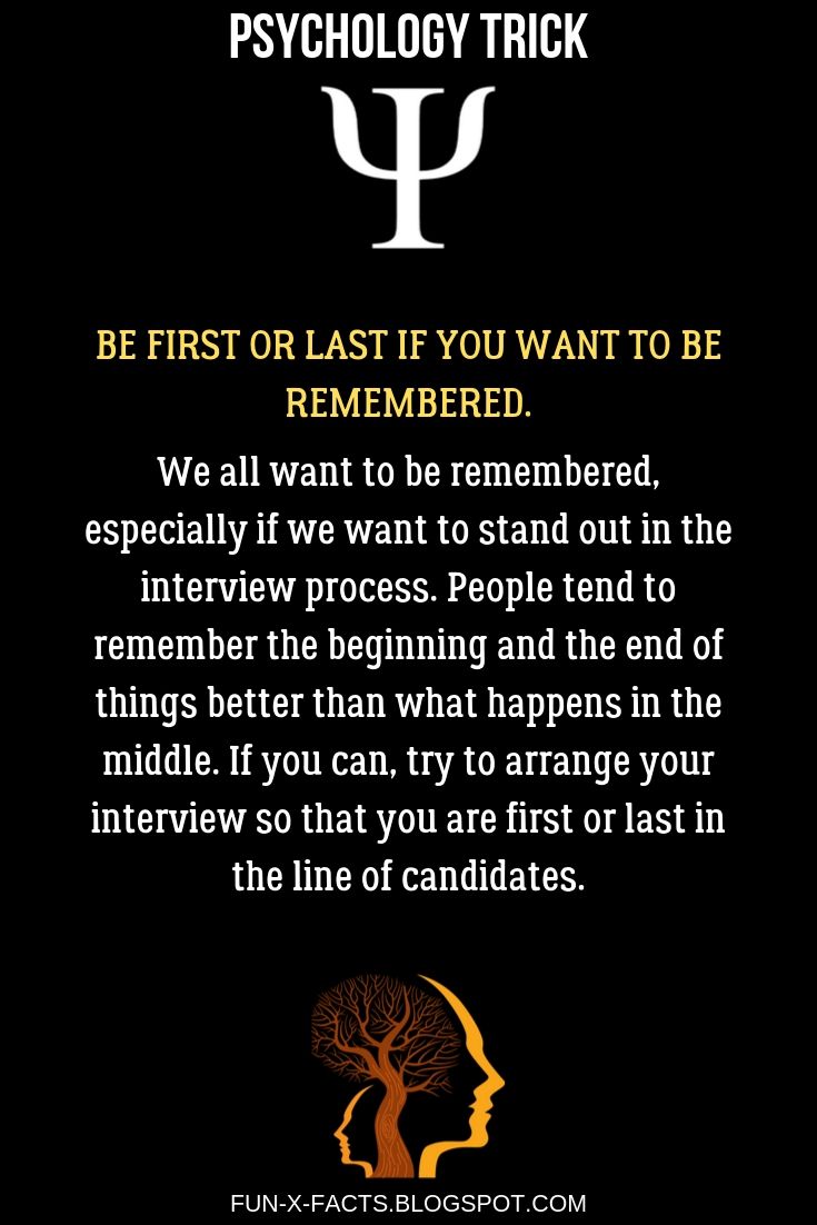 Be first or last if you want to be remembered - Best Psychology Tricks