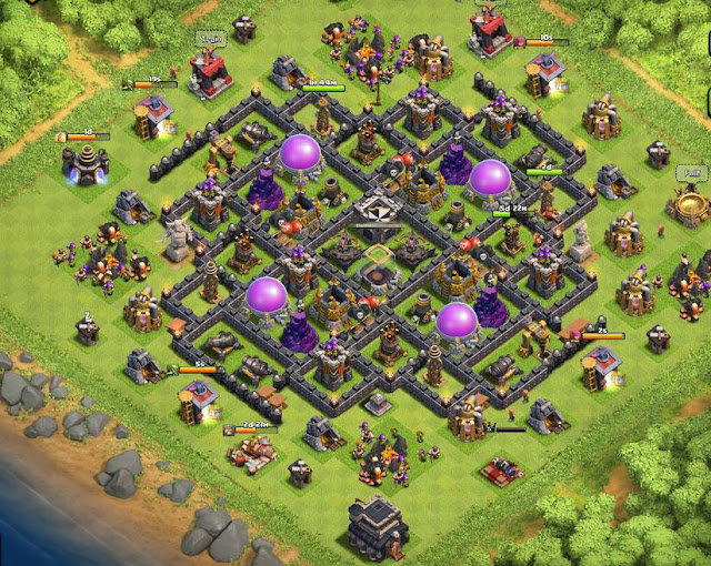 Kumpulan Formasi Base Terbaik Town Hall 9 Clash of Clans