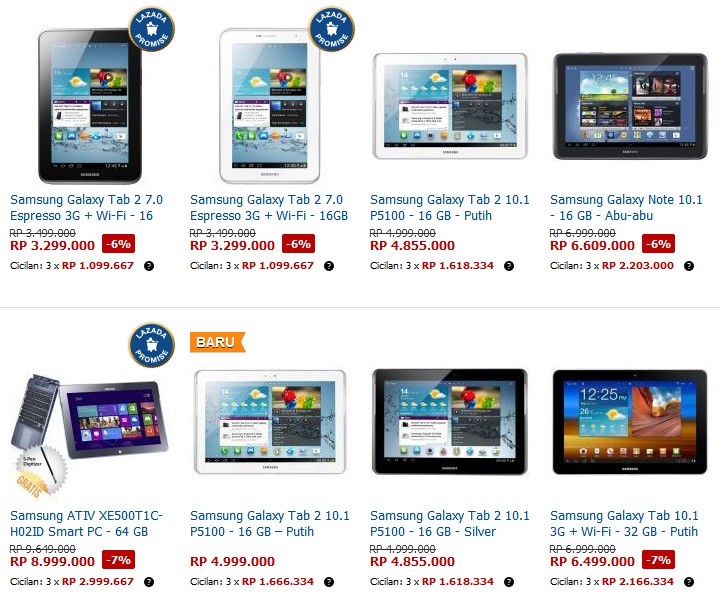 Kategori Samsung Daftar Harga Tablet  kategori samsung 
