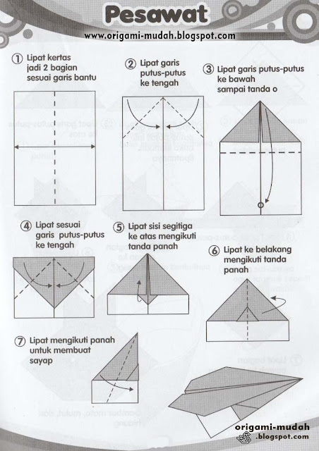 Cara Mudah Membuat Origami Pesawat Terbang