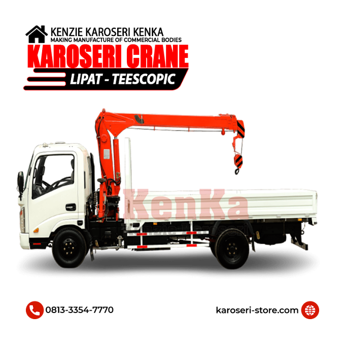 Harga Karoseri Crane Lipat dan Teleskopik Indonesia