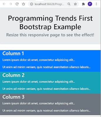 Bootstrap Mobile Responsive Design Display