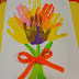 Idea to draw flowers using handprint for kids 8