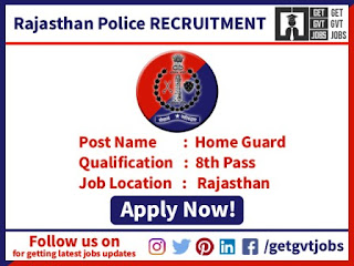 Rajasthan Police Recruitment Home Guard