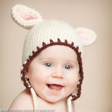 Girl in a hat with ears.