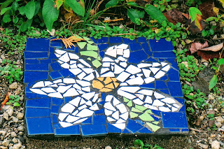 Mosaic artwork that can be seen at Evergreens.