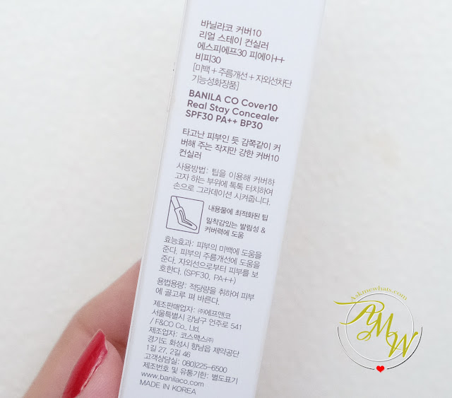 a photo of Banila Co Cover10 Real Stay Concealer SPF30 PA++ Review by Askmewhats Nikki Tiu