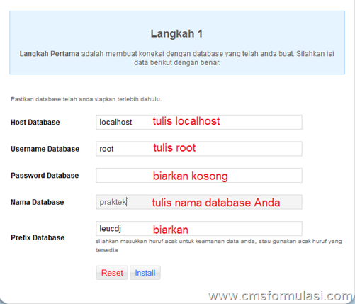 Cara Install CMS Formulasi di Localhost atau komputer