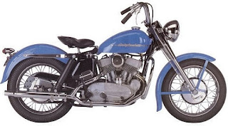 harley davidson k model light blue 1952