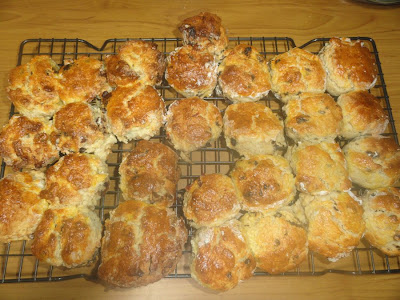 Baking up a tray of scones