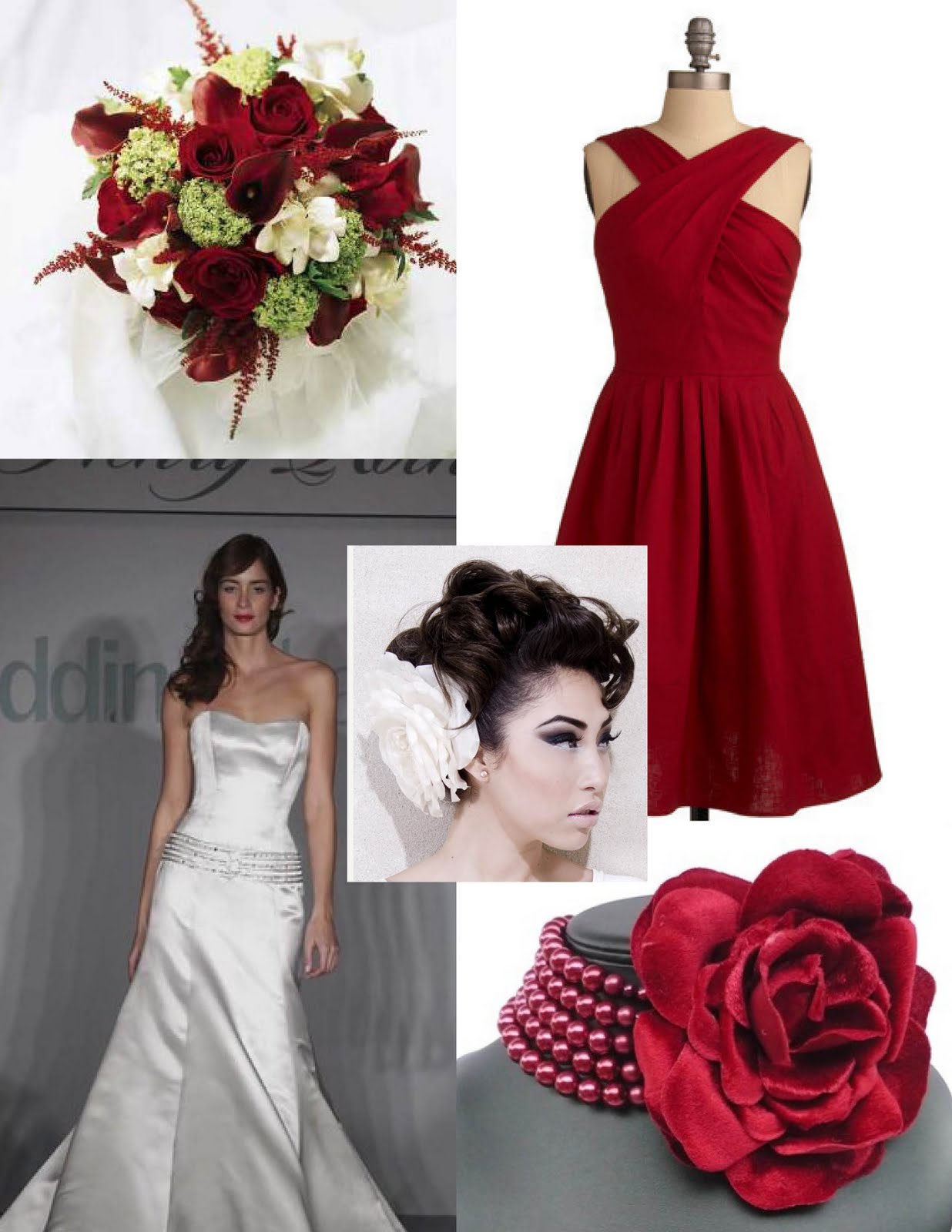 black red and white weddings