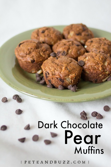Dark Chocolate Pear Muffins