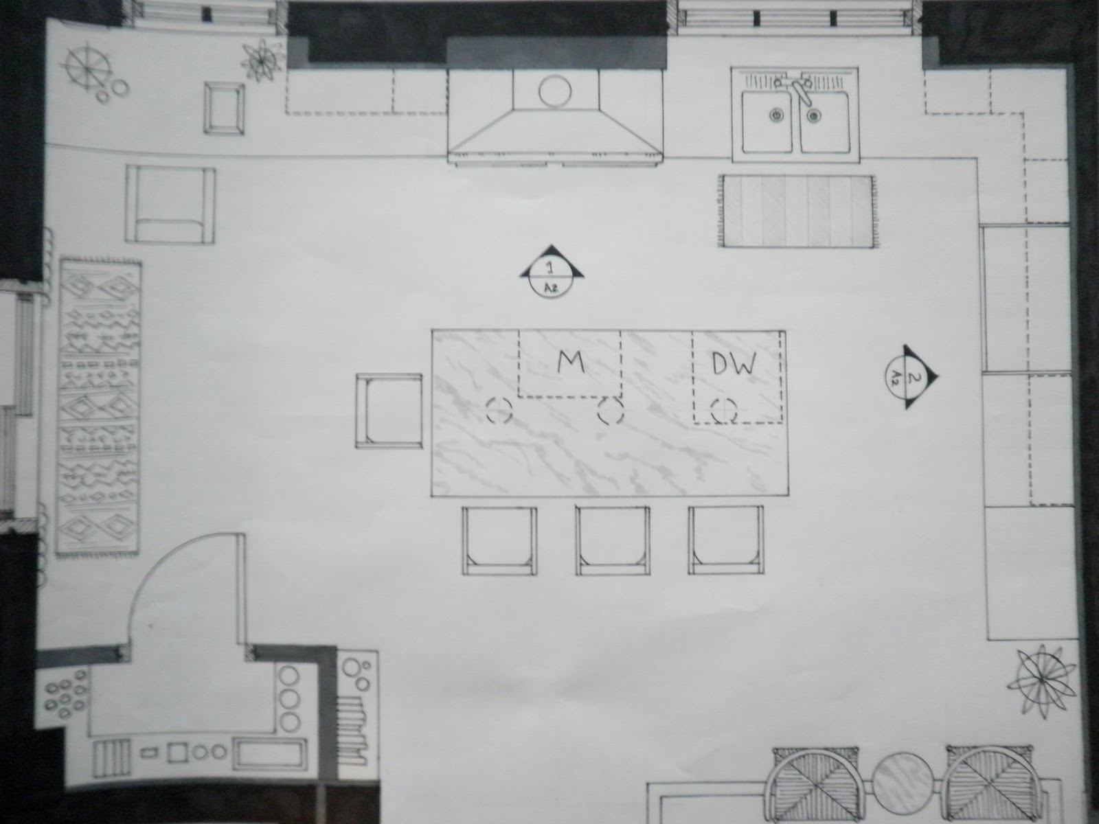 ZE Interior Designs Kitchen Floor Plans and Elevations 