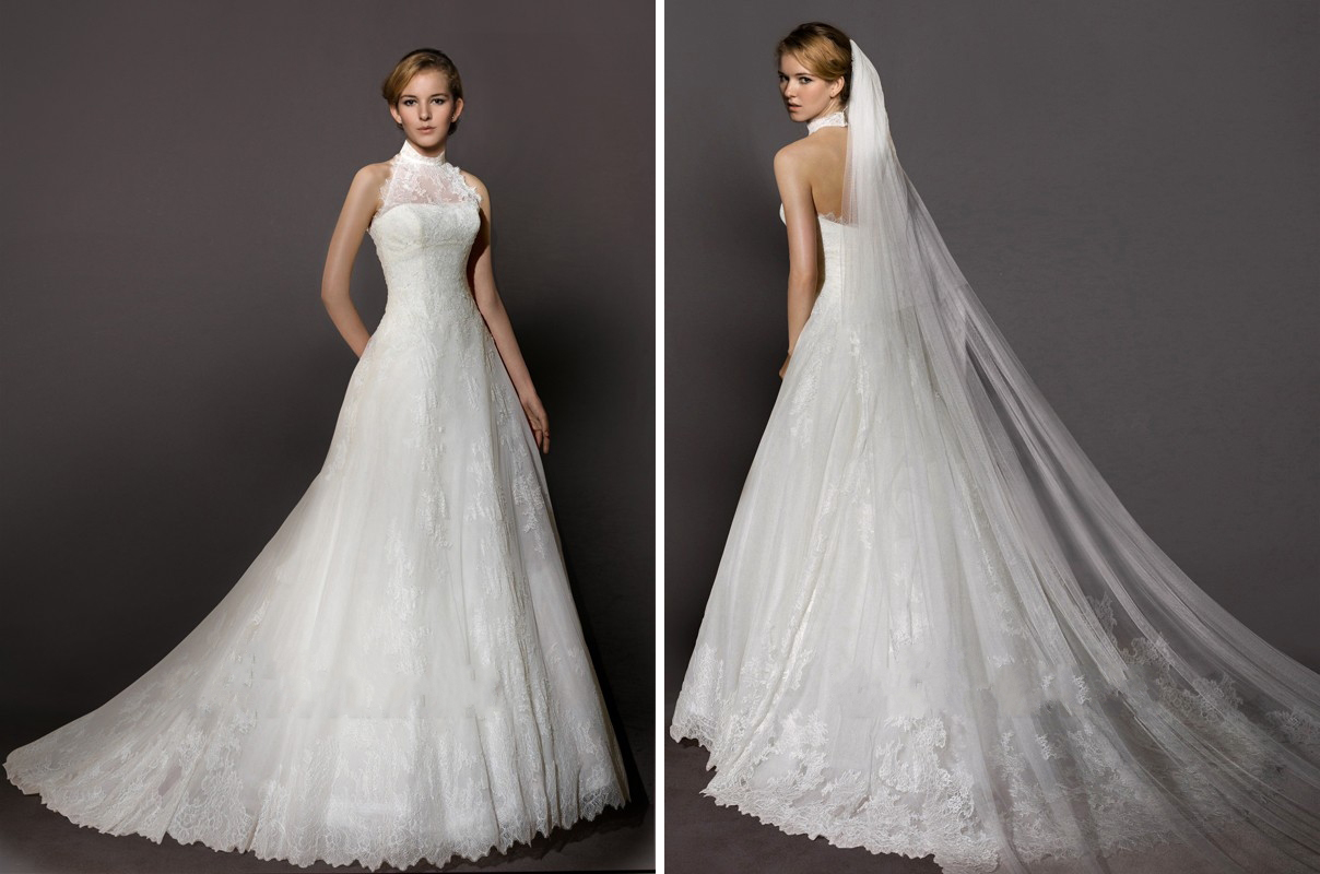 Blog for Dress Shopping: 2014 New Trend:High Neck Wedding Dresses