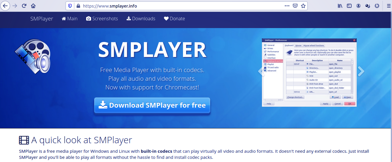 SMPlayer Homepage