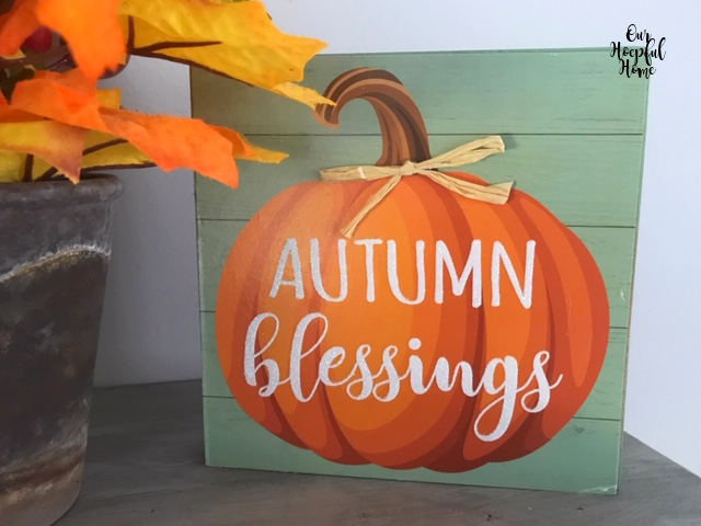 pumpkin autumn blessings wall art