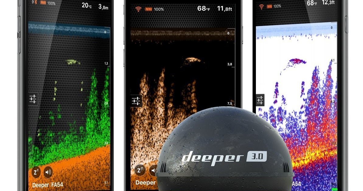 deeper smart sonar fish finder that compatible with iOS android smartphone tablet