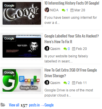 Blogger Recent Posts Gadget With Thumbnails