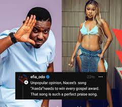 NACEE’S SONG ‘’ASEDA’’ NEEDS TO WIN EVERY GOSPEL AWARD- EFIA ODO