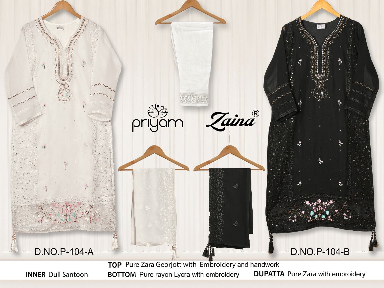 Zaina Priyam 104 Ab Readymade Pant Style Dress Catalog Lowest Price