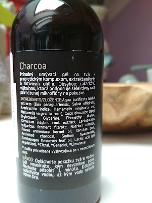 Liqoil Charcoa - umývací gél na tvár zloženie