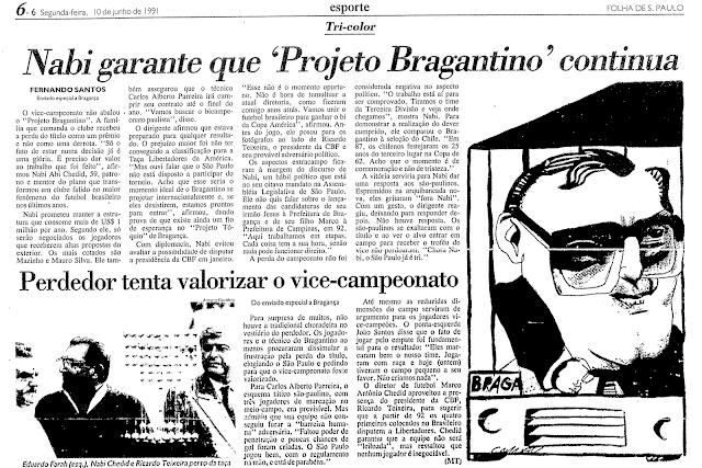 Bragantino projeto continua