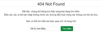 Trang lỗi 404 tùy chỉnh