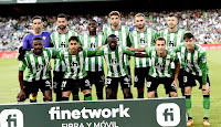 REAL BETIS BALOMPIÉ. Temporada 2022-23. Claudio Bravo, Willian José, Luiz Henrique, Edgar, Pezzella, Guido Rodríguez. Willaim Carvalho, Ayoze, Sabaly, Canales y Miranda. REAL BETIS BALOMPIÉ 3 🆚 RAYO VALLECANO DE MADRID 1 Lunes 15/05/2023, 21:00 horas. Campeonato de Liga de 1ª División, jornada 34. Sevilla, estadio Benito Villamarín: 48.143 espectadores. GOLES: ⚽1-0: 5’, Sabaly. ⚽2-0: 44’, Ayoze. ⚽2-1: 52’, Santi Comesaña. ⚽3-1: 90+6’, Borja Iglesias.