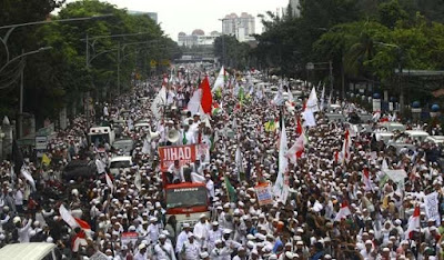 A protest against Ahok on November 4, 2016