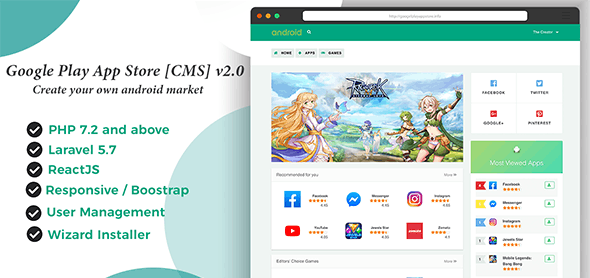 Script Nulled Google Play Store CMS v2.0.3