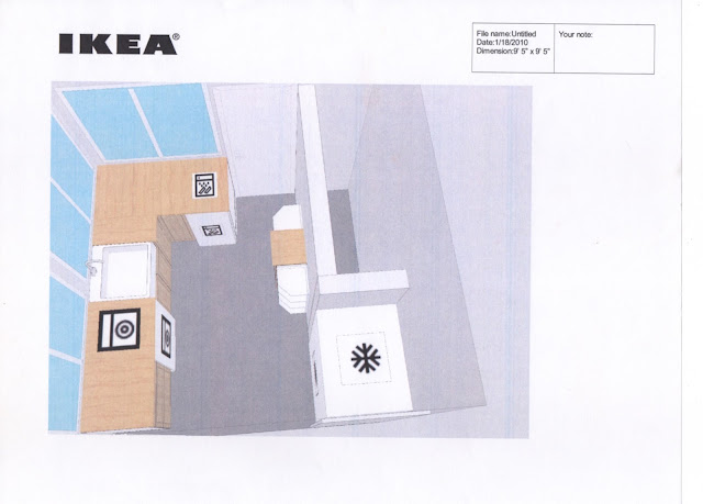 Floorplan for a tiny cottage kitchen