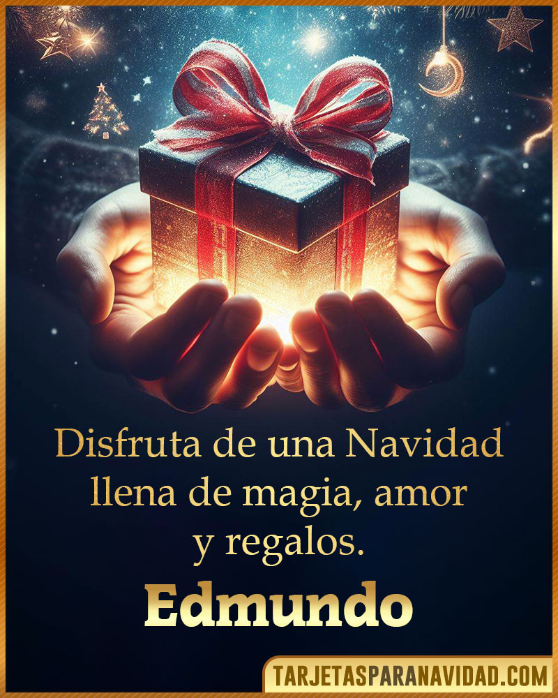 Tarjetas de Feliz Navidad Edmundo