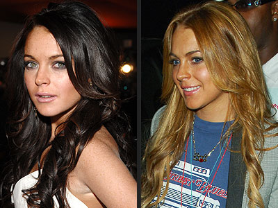 lindsay lohan brown hair