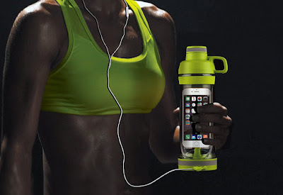 Awesome Water Bottle With Storage Compartment For Your Smartphone, Perfect For Jogging, Bicycling, Hiking, and More