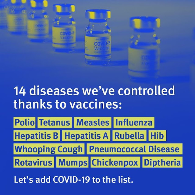 list of controlled diseases due to vaccines. Add covid to the list