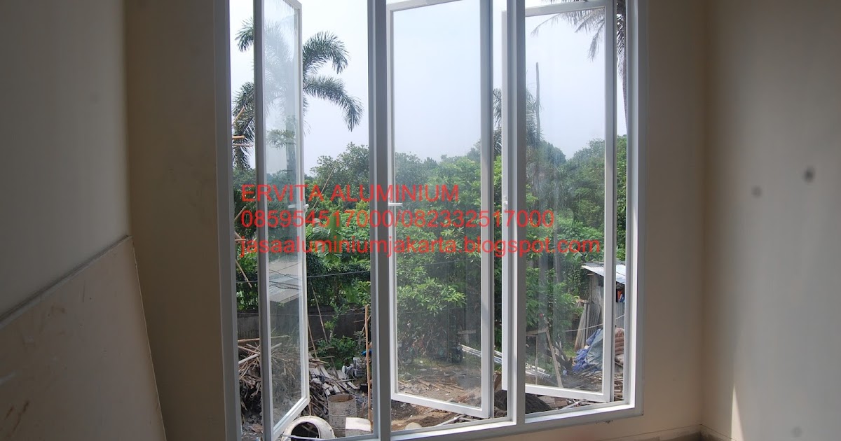  Pintu Spadrel Frame Aluminium dan Jendela Kaca 5mm Frame 