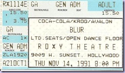 1991 11.14 Blur Roxy Theatre