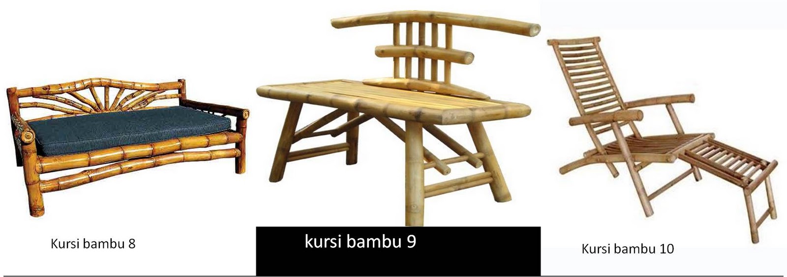 Taman Bambu  Nusantara Aneka Model Furnitur dari Bambu 