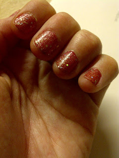 Pink Glitter Nails