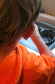 boy washing up