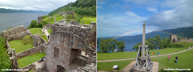 Viaje a Escocia: día 4 Castillo de Urquart con el lago Ness de fondo.