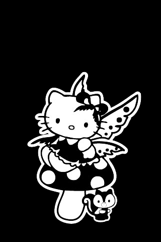Gothic Hello Kitty Wallpaper for iPhone
