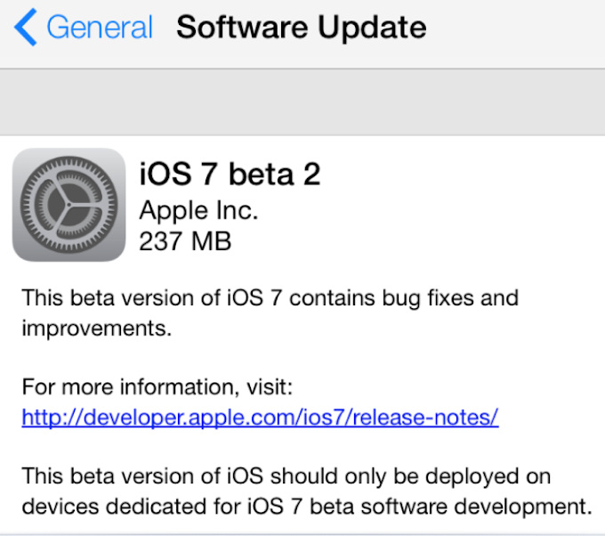 Apple lanza segunda beta de iOS 7 con novedades, corrección de errores,mejoras y Mas