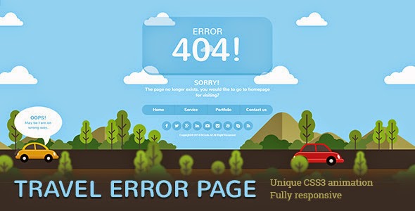 Travel 404 Error Page