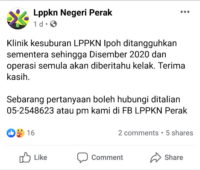 Berita Sedih: Rawatan Kesuburan di LPPKN Perak dihentikan 