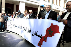 Manifestación del partido nacionalista marroquí Istiqlal