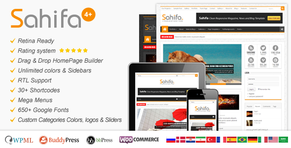 Sahifa 4.3.2 Responsive Magazine WordPress Template