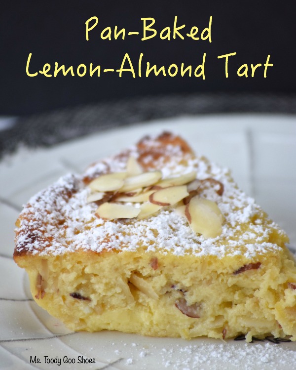 -Baked Lemon-Almond Tart: From start to finish, this custardy tart takes only 20 minutes. It just may be the best thing I've ever made! | Ms. Toody Goo Shoes